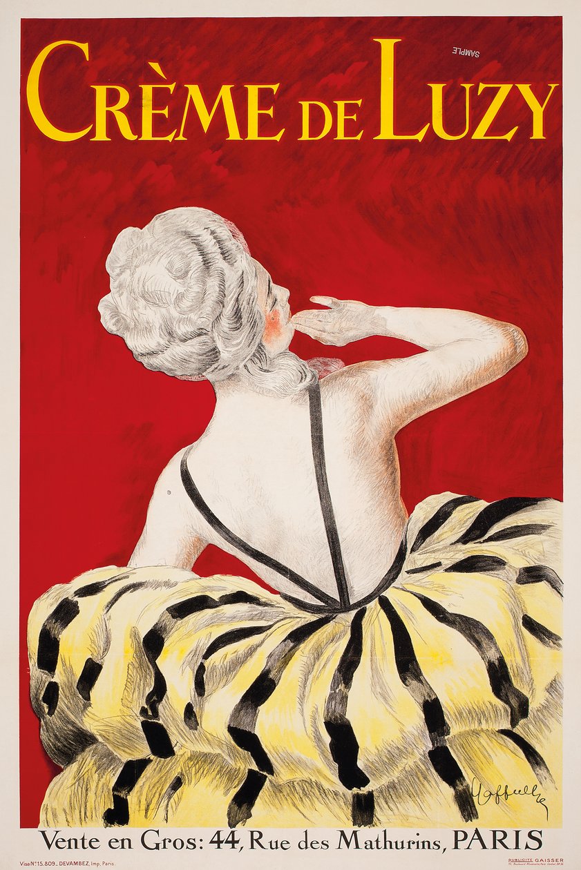 "Creme de Luzy", un cartel publicitario de la firma de cosméticos parisina Luzy de Leonetto Cappiello