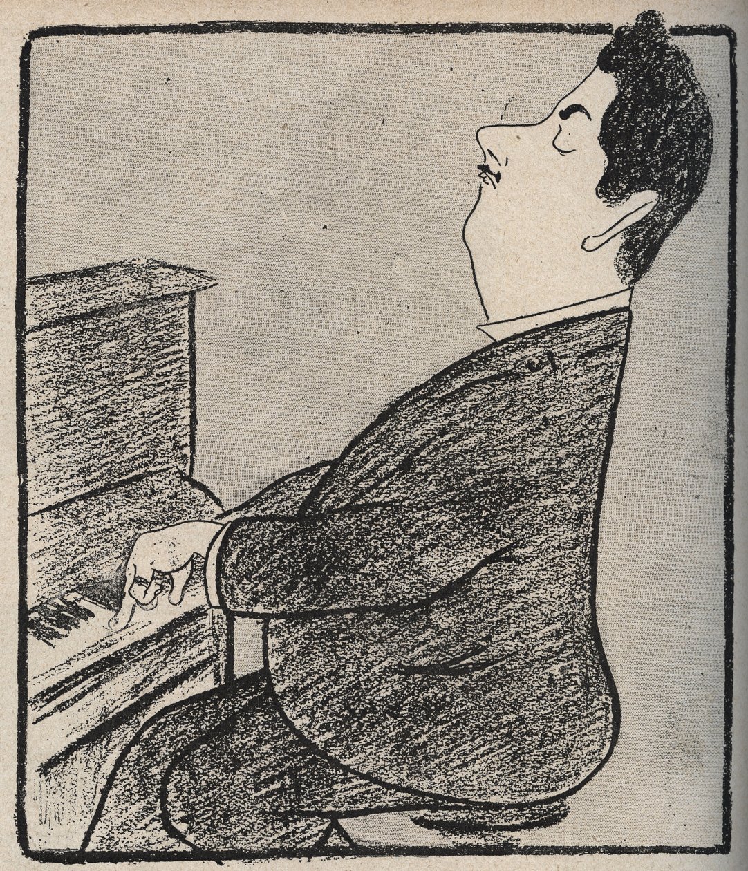 Retrato de Giacomo Puccini (1858-1924), compositor italiano. Caricatura de Leonetto Cappiello - 1898 de Leonetto Cappiello