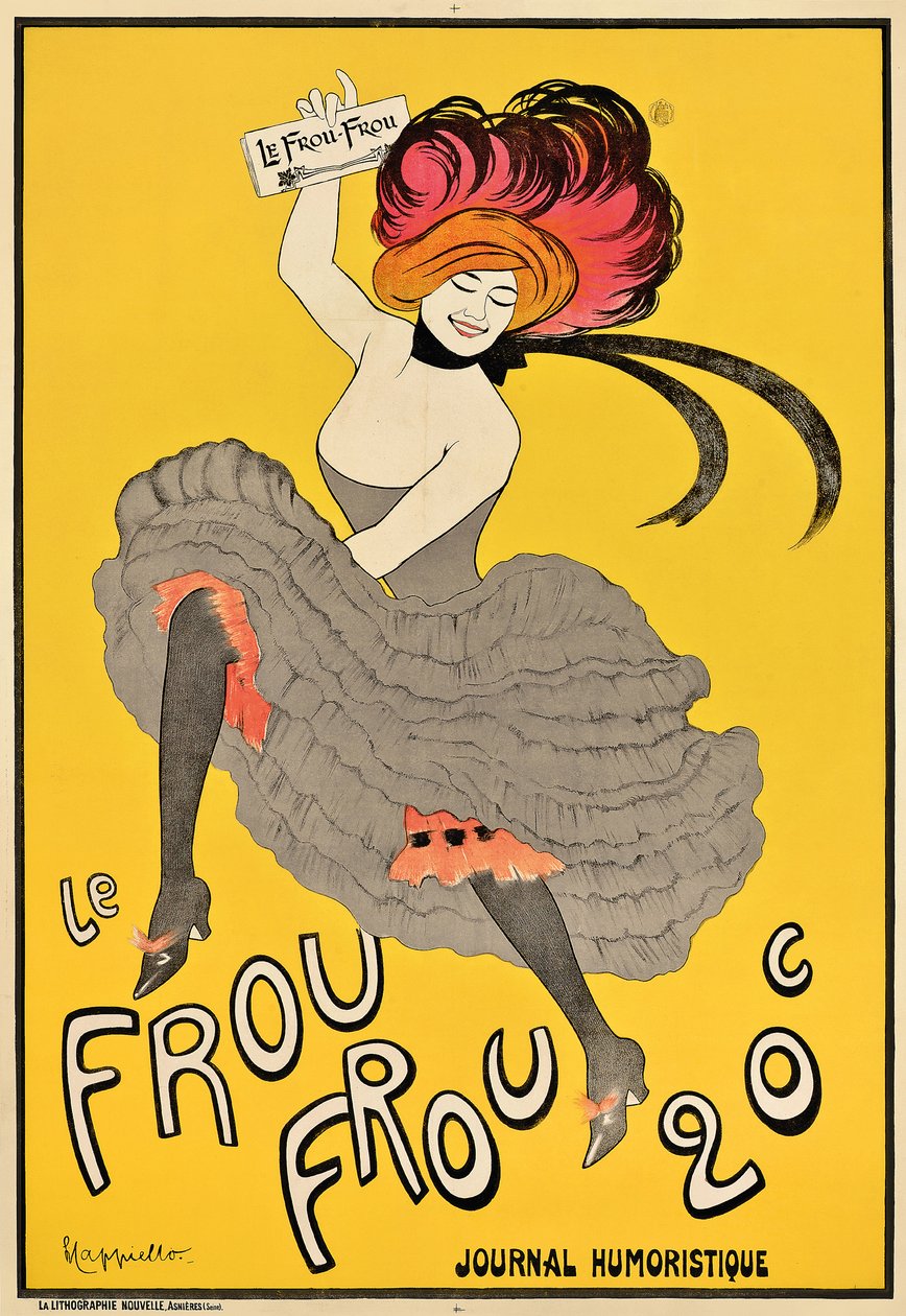 Cartel publicitario del diario francés "Le Frou Frou" de Leonetto Cappiello
