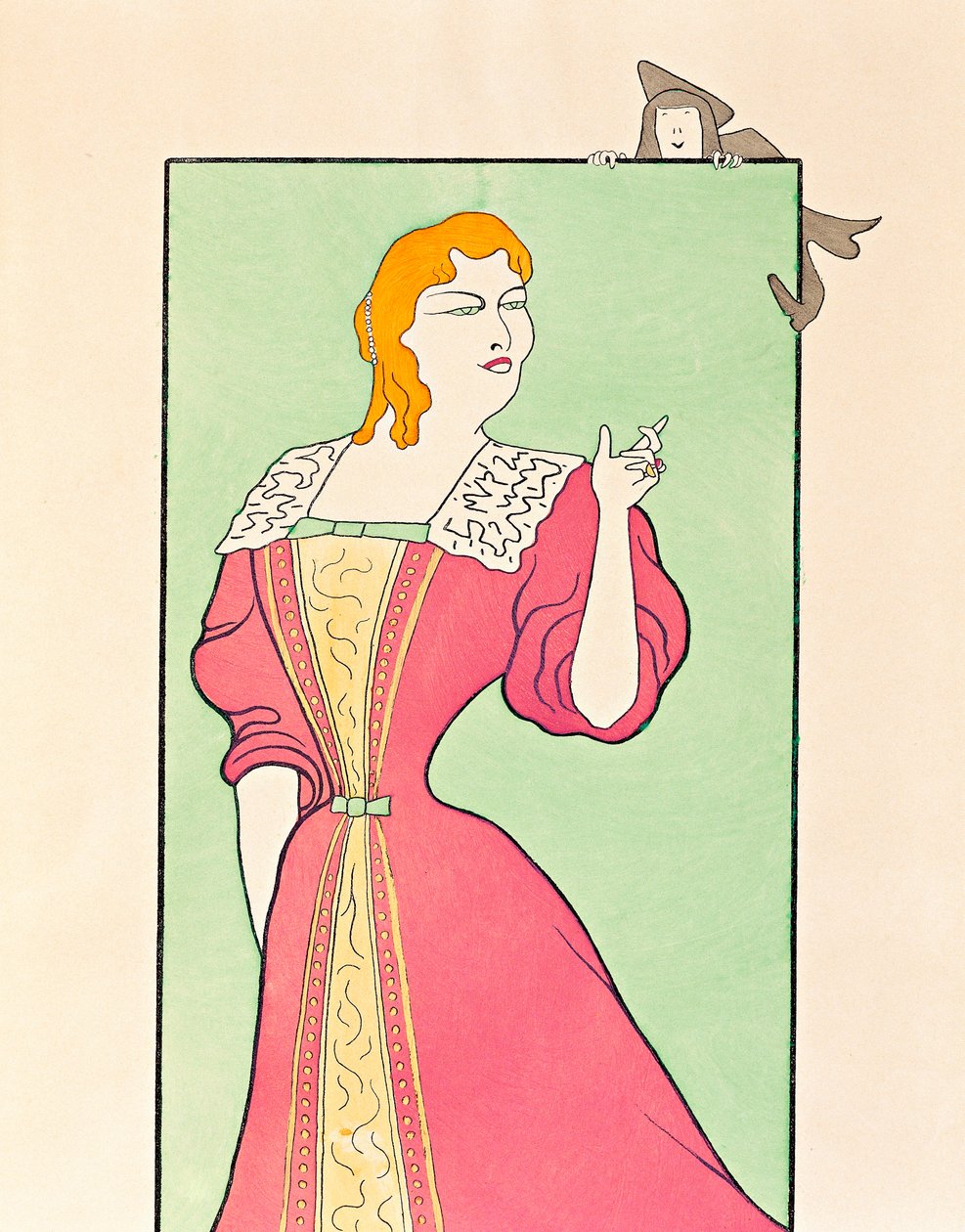 El actor Marie-Louise Marsy interpretando el personaje Elmire en la obra 