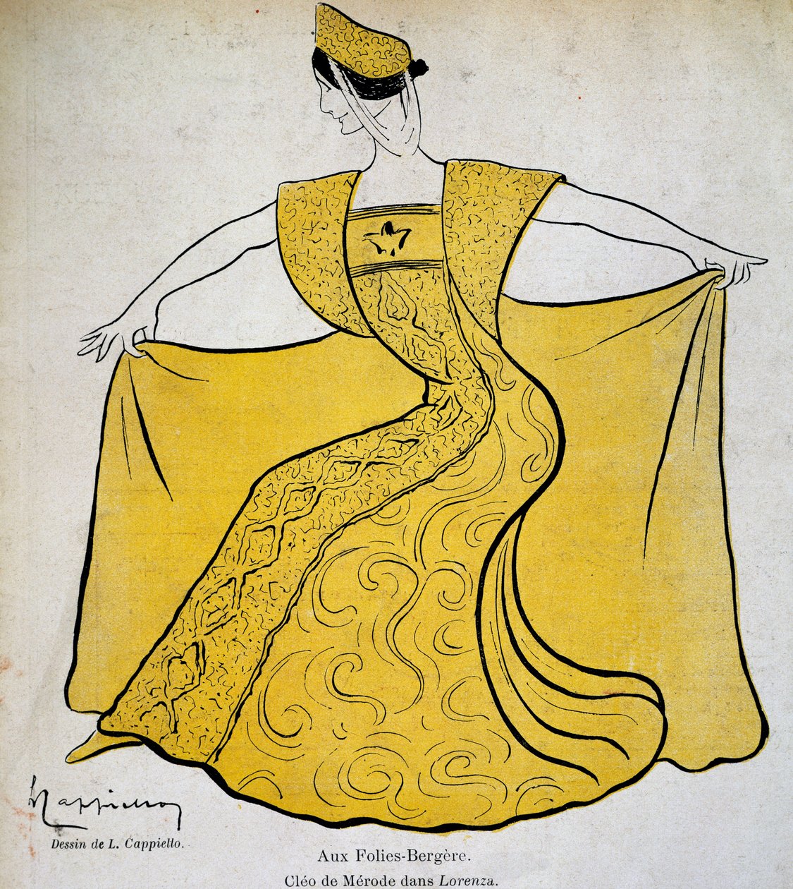La bailarina Cleo en el ballet pantomima Lorenza en el Folies Bergere de Leonetto Cappiello