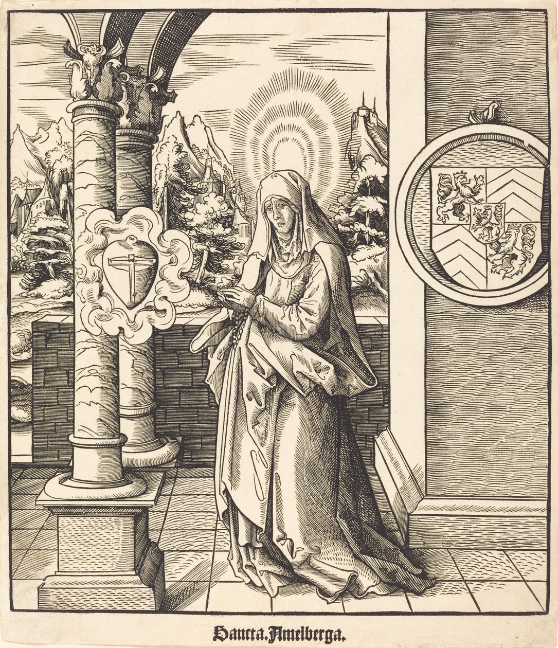 Santa Amelberga de Leonhard Beck