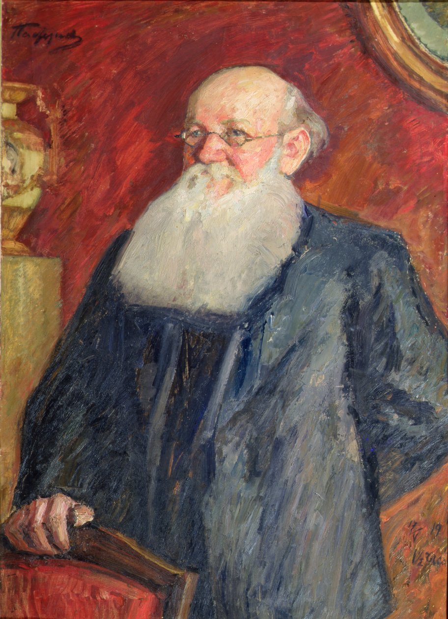 Retrato del revolucionario Conde Piotr Kropotkin de Leonid Osipovic Pasternak