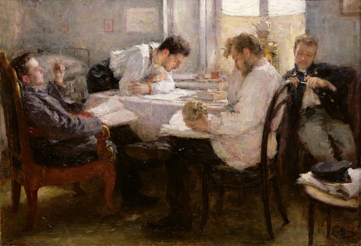 La noche antes del examen, 1935 de Leonid Osipovic Pasternak