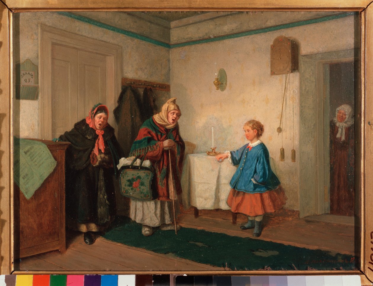 Los cantores mendigos. Pintura de Leonid Ivanovich Solomatkin (1837-1883), óleo sobre lienzo de Leonid Ivanovich Solomatkin