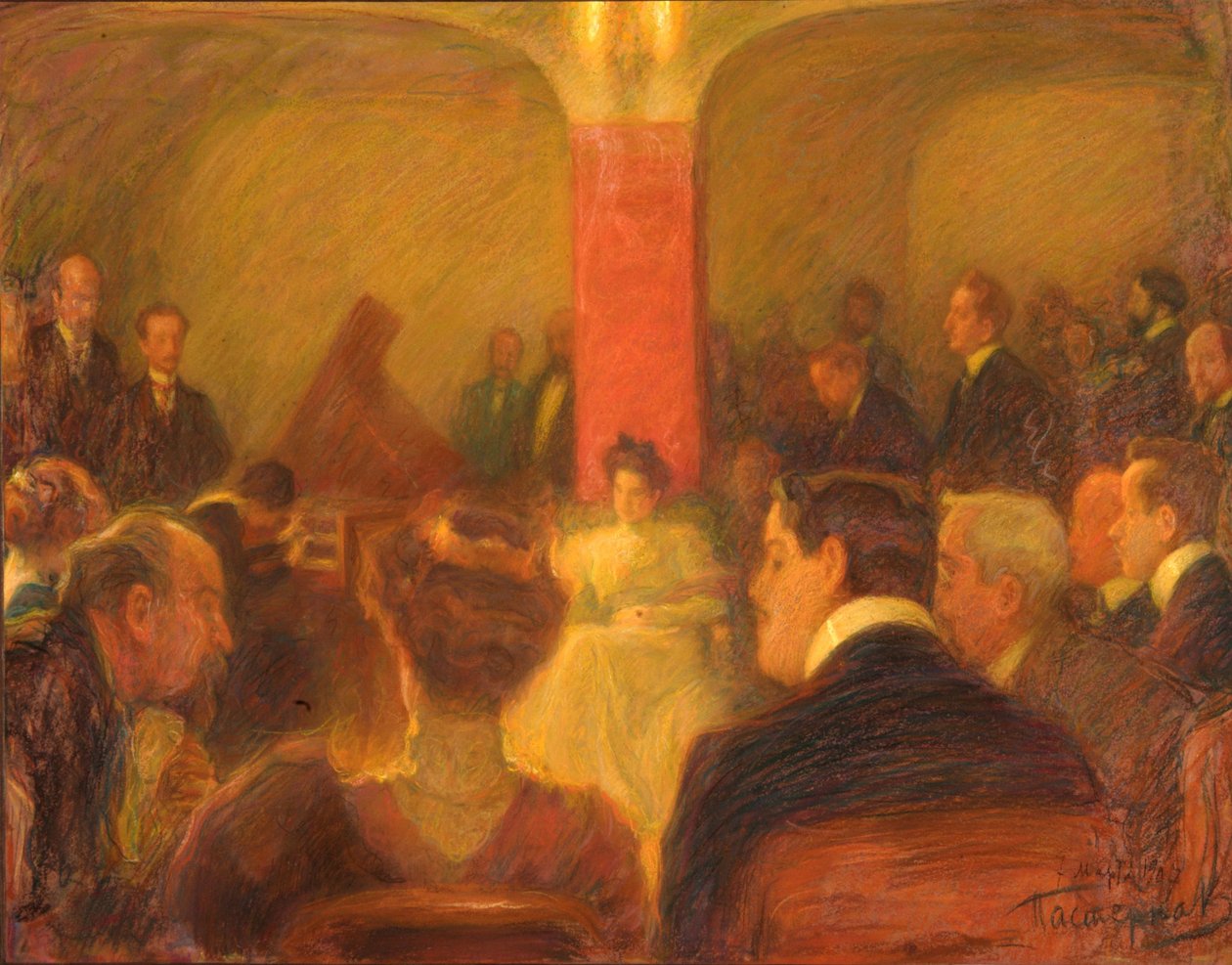 Concierto de Wanda Landowska, 1907 de Leonid Osipovic Pasternak
