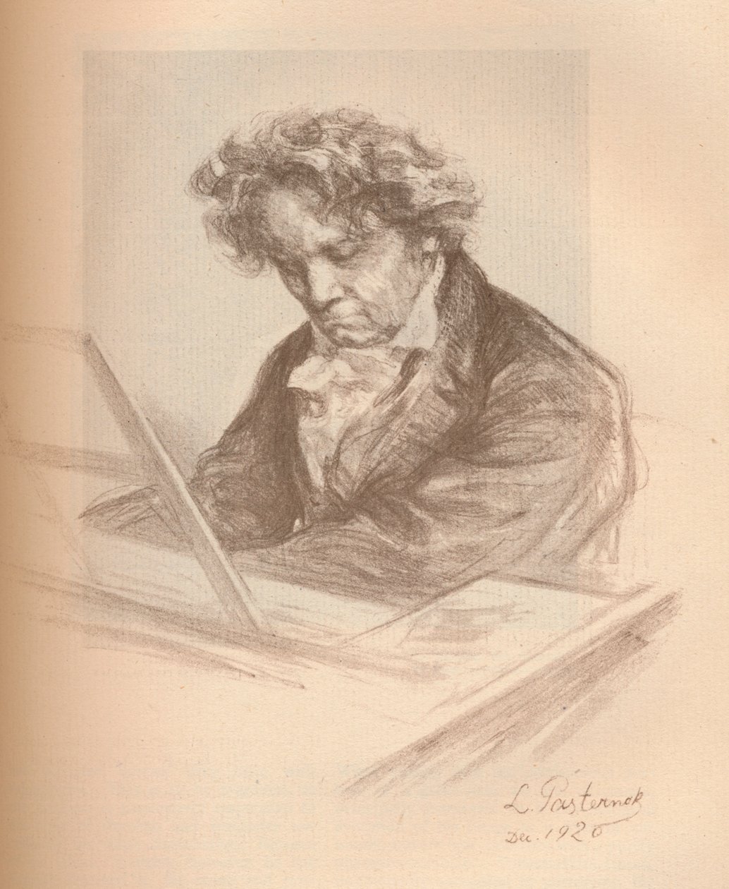 Retrato de Beethoven de Leonid Osipovic Pasternak