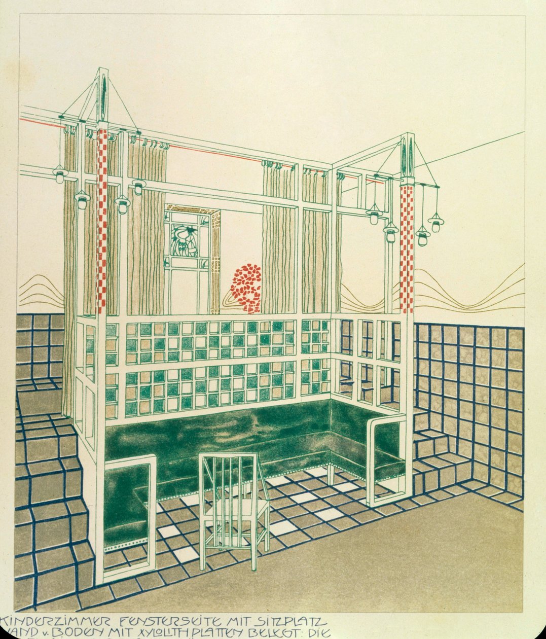 Habitación de Niños con Superficies Totalmente Lavables, Bauer, Leoppold (1872-1953). publicado por Alexander Koch en Darmstadt, 1902 de Leopold Bauer