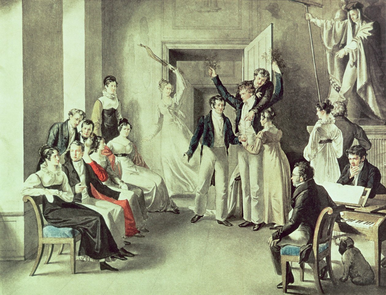 La familia de Franz Peter Schubert (1797-1828) jugando de Leopold Kupelwieser