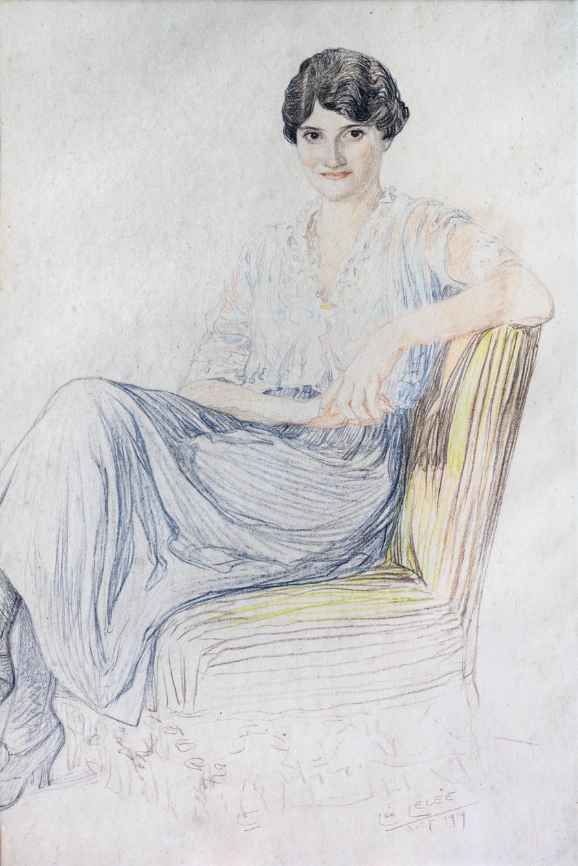 Retrato de Lise Bonnefon de Leopold (1872-1947) Lelee