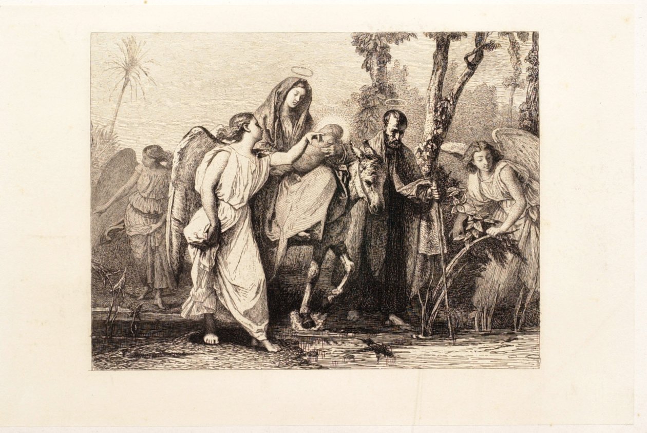 La huida a Egipto de Leopold Flameng