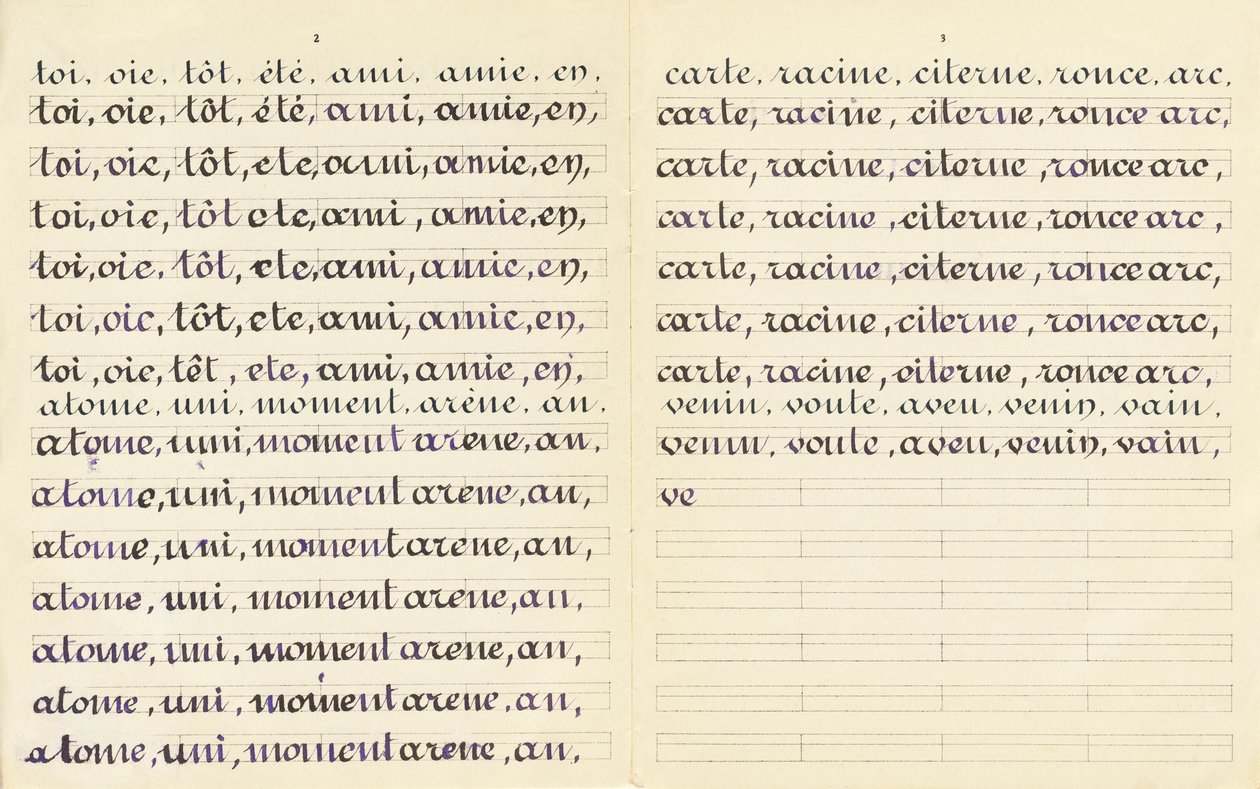 Copia de palabras, c.1900-20 (impresión) de Leopold Lyon
