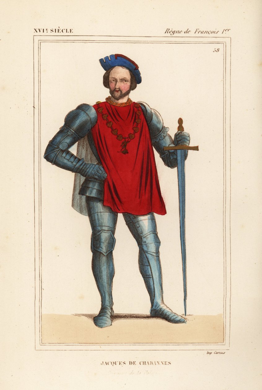 Jacques de Chabannes, seigneur de la Palice, militar francés de Leopold Massard
