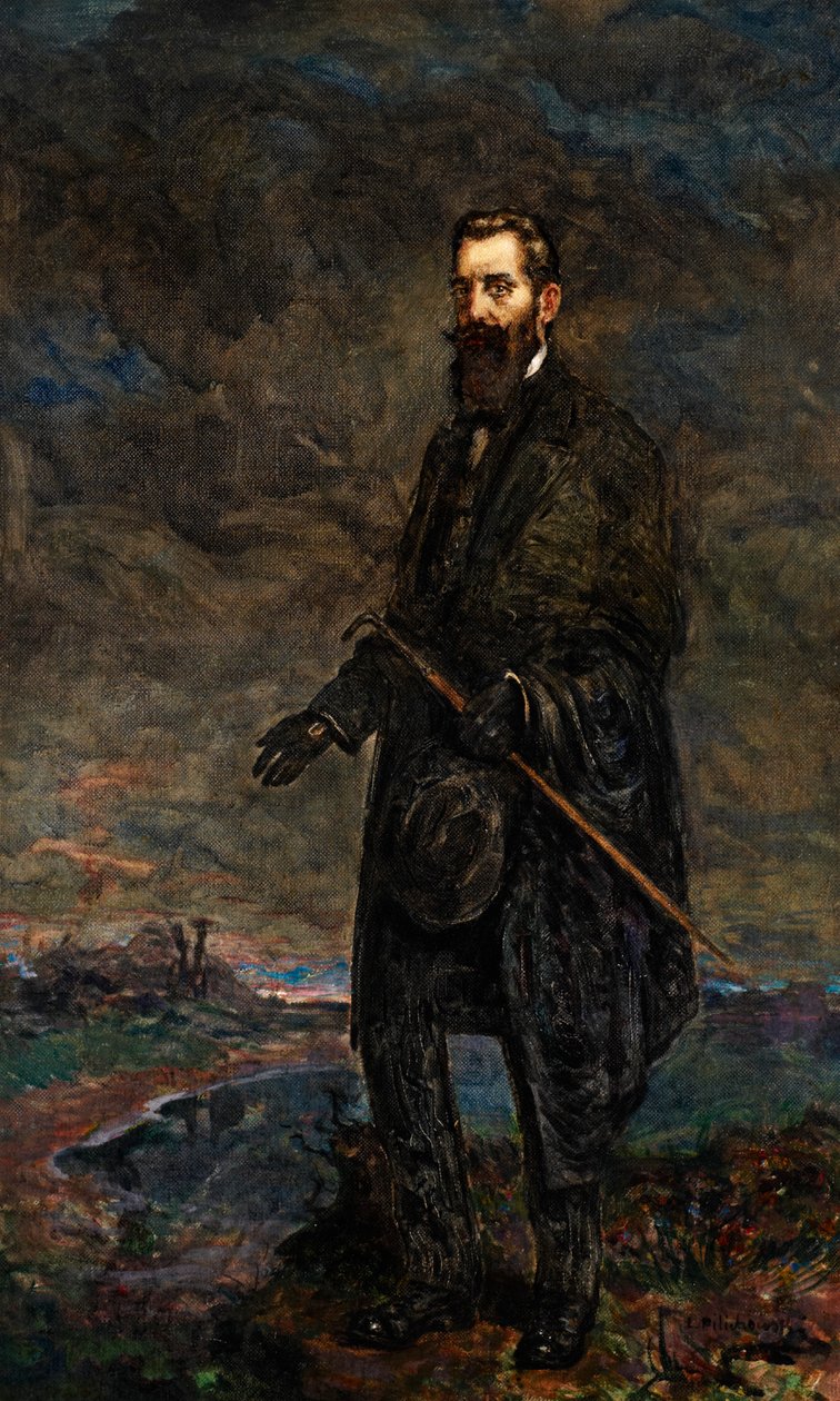 Retrato de Theodor Herzl (óleo sobre lienzo) de Leopold Pilichowski