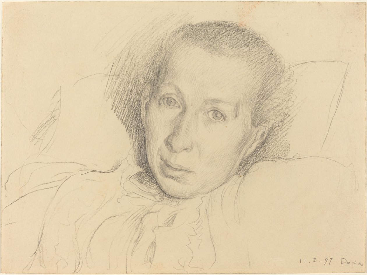 La hermana del artista, Marie von Kalckreuth de Leopold von Kalckreuth