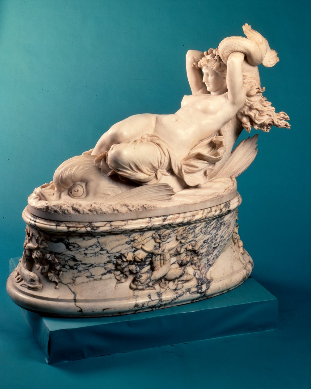 Galatea montando un delfín, c.1880 de Leopoldo Ansiglione