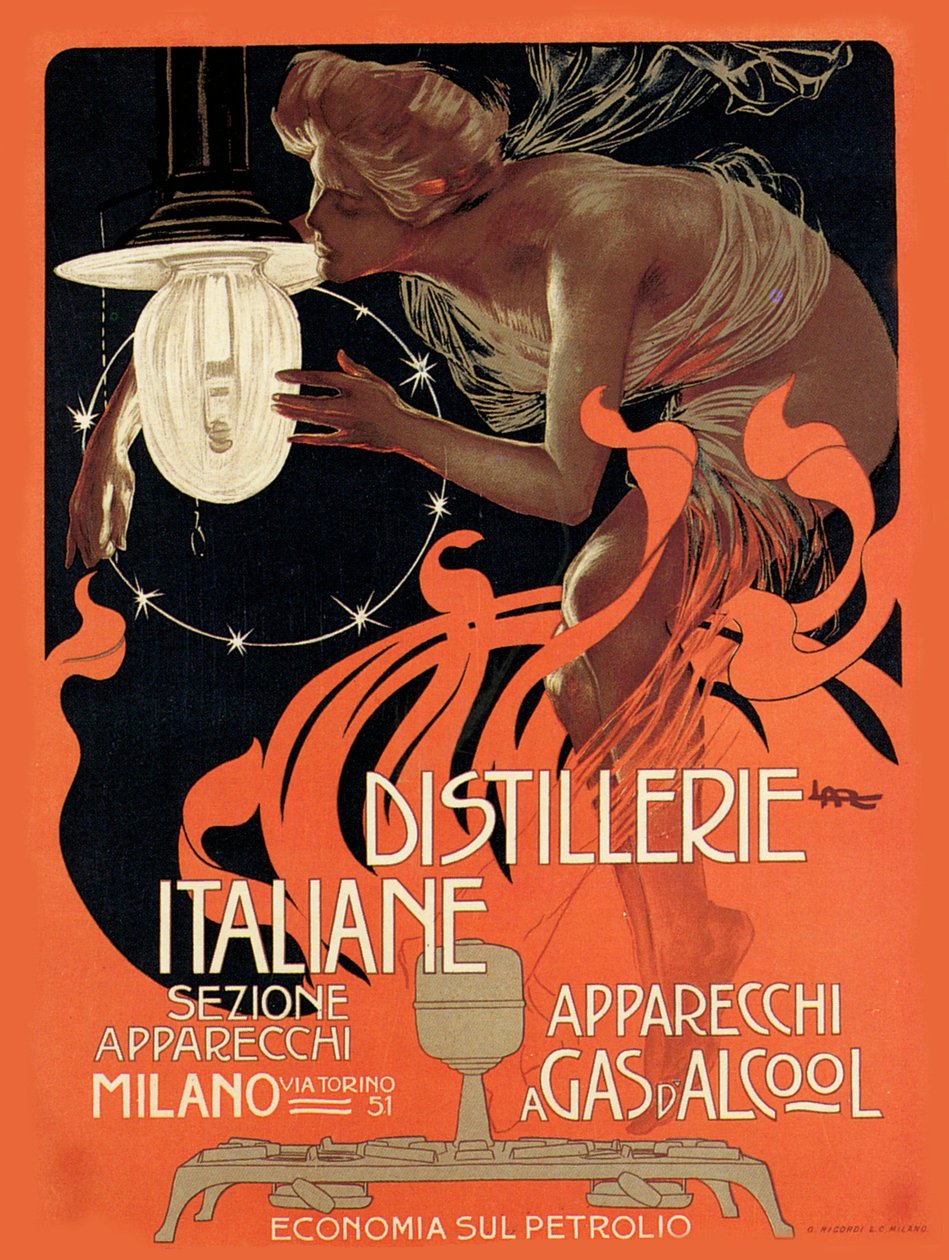 Destilerías italianas, 1890s de Leopoldo Metlicovitz