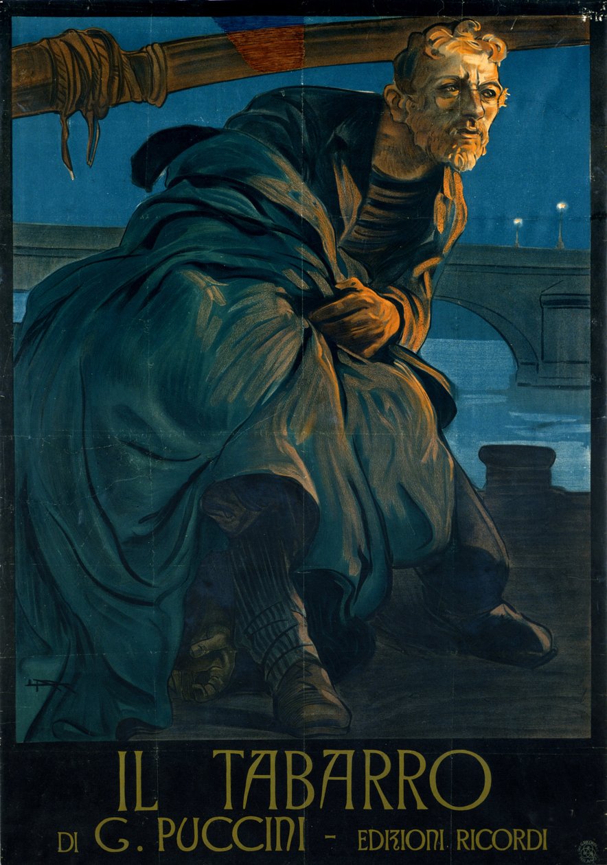 Ópera Il tabarro de Giacomo Puccini de Leopoldo Metlicovitz