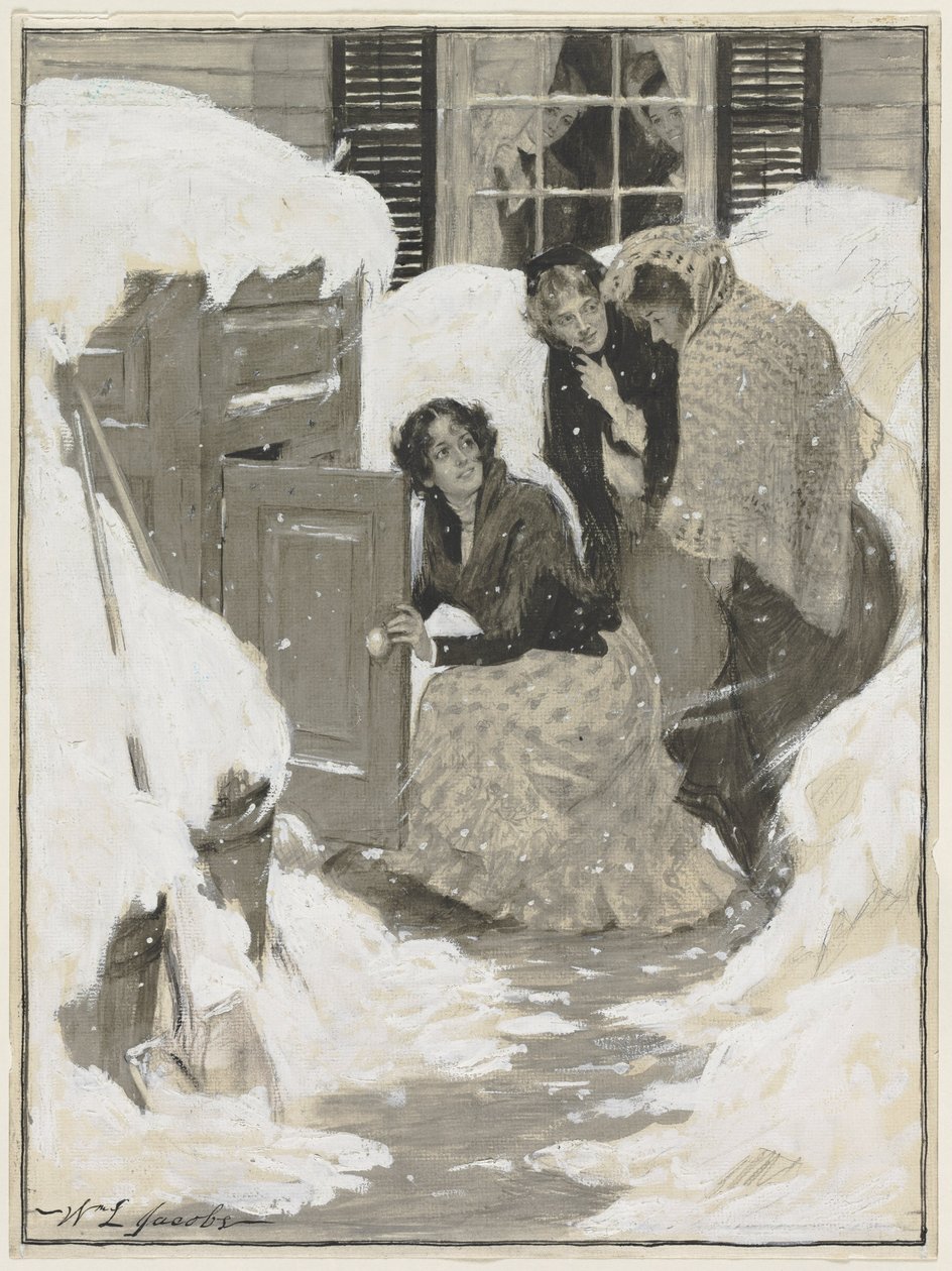 Boceto para la ilustración de un libro (acuarela) de Leroy William Jacobs