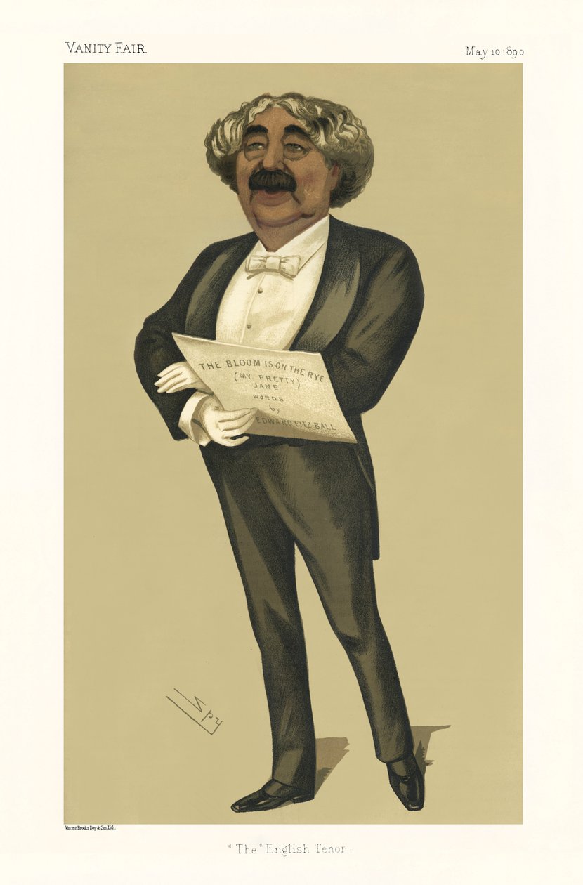 John Sims Reeves - retrato de pie de Leslie Matthew (1851 1922) Ward