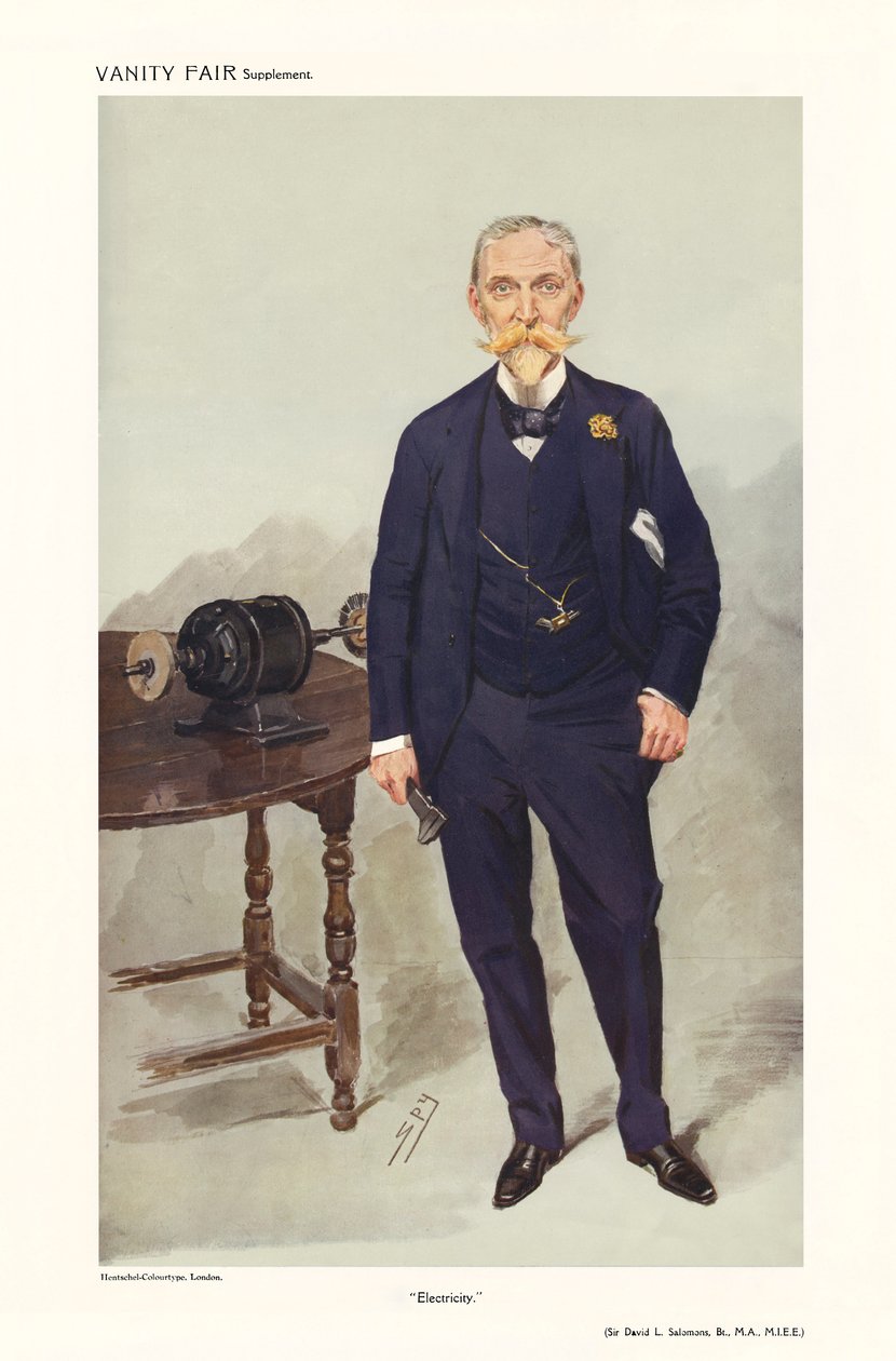 Sir David Lionel Goldsmid-Stern-Salomons - retrato de pie de Leslie Matthew (1851 1922) Ward