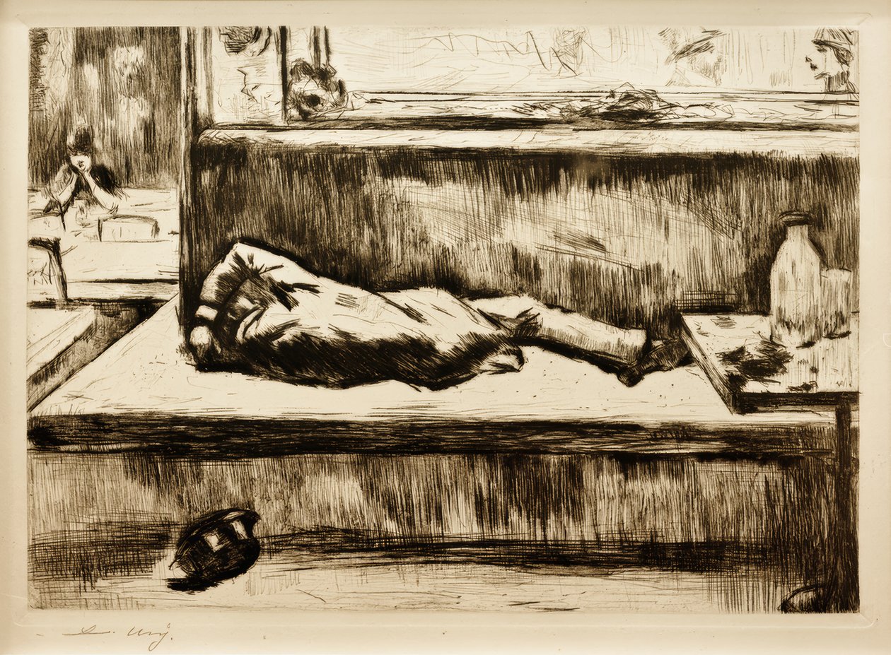 El bebedor de absenta, París de Lesser Ury