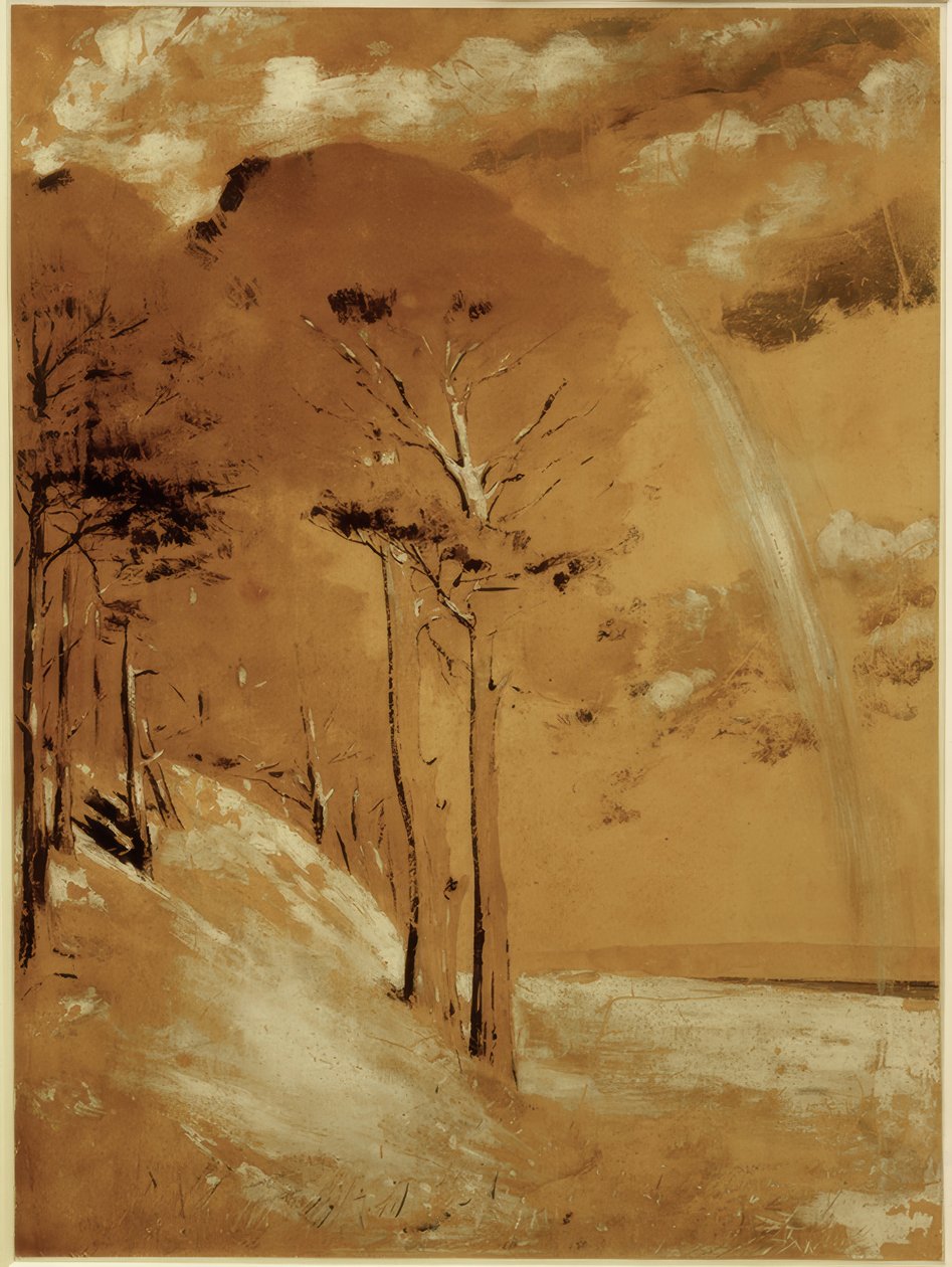 El arco iris desde Beelitzhof de Lesser Ury