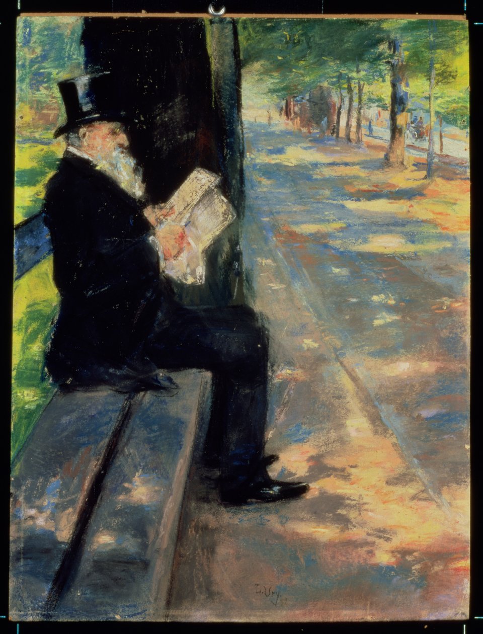 Caballero en un zoológico, c.1900 de Lesser Ury