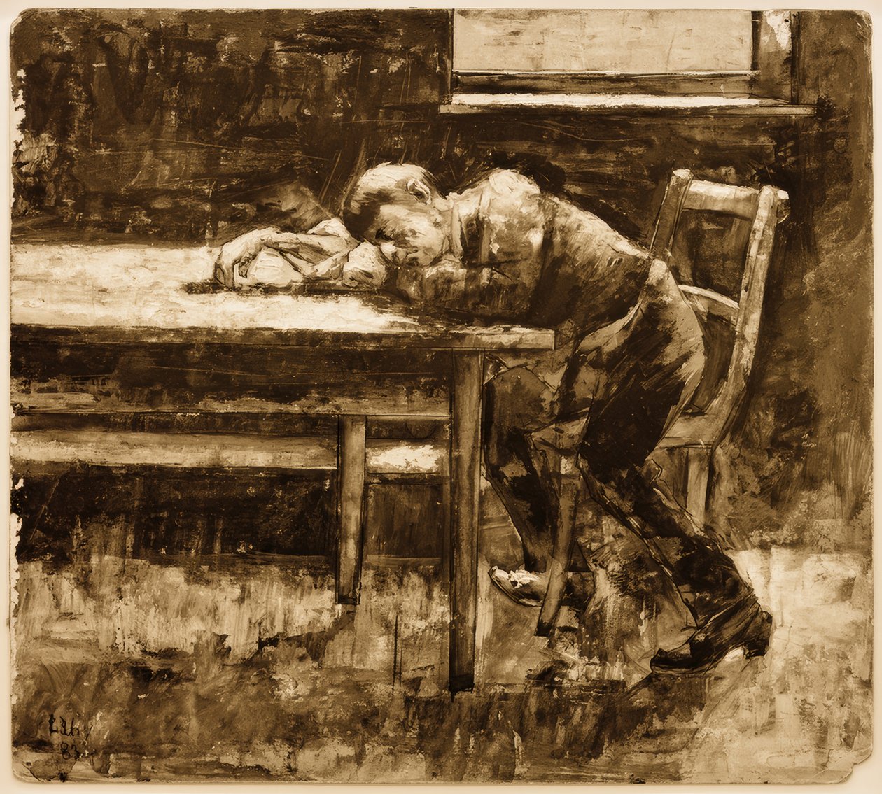 Trabajador durmiendo de Lesser Ury