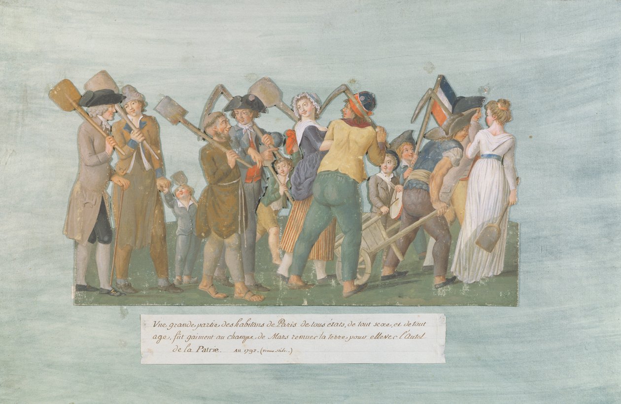 Fol.31 Los parisinos yendo al Campo de Marte, 1792 de Lesueur Brothers