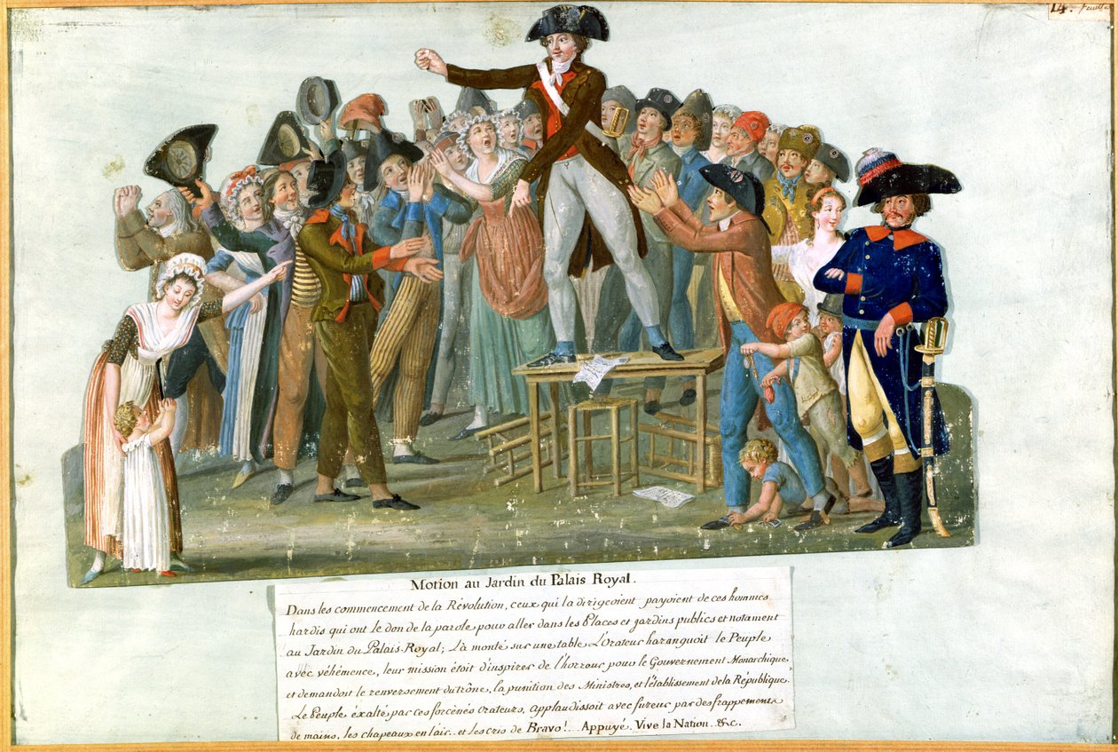 Movimiento en el Jardín del Palais-Royal, julio de 1789 de Lesueur Brothers