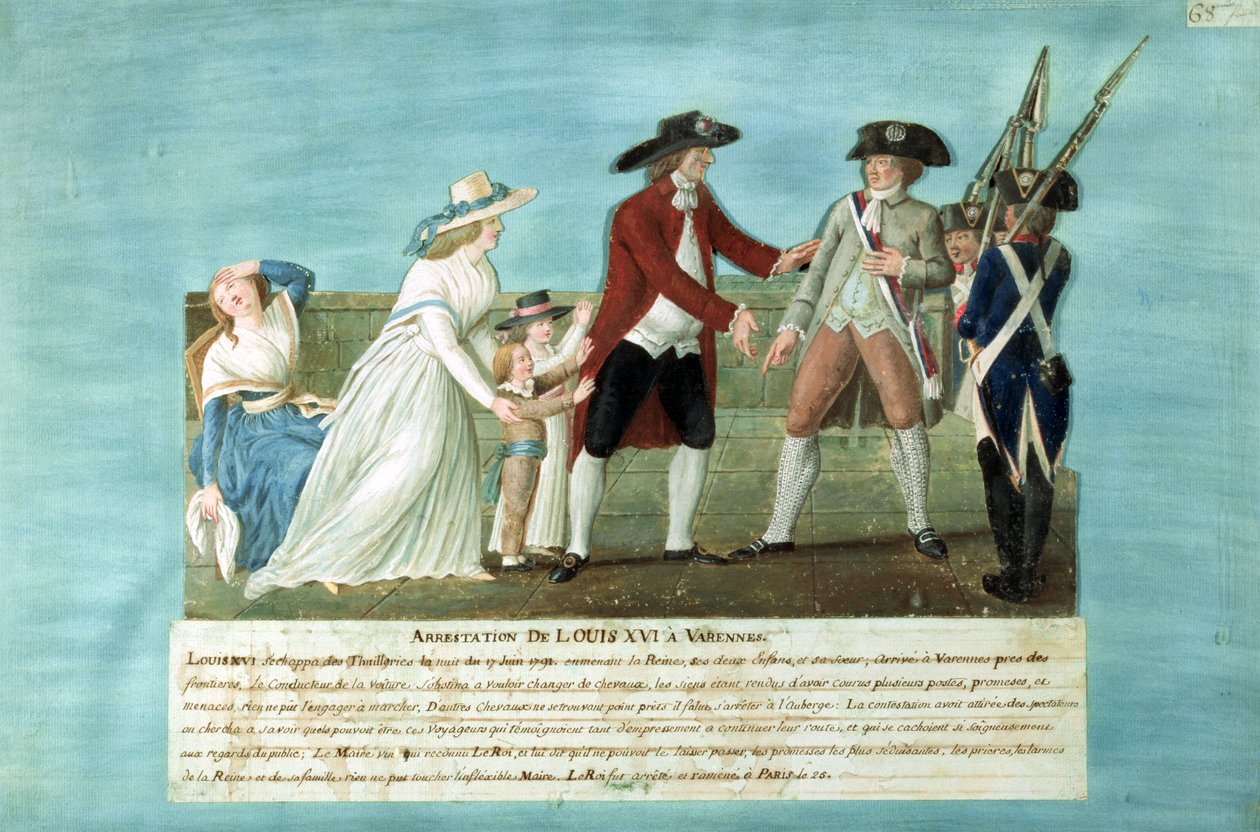 El arresto de Luis XVI y su familia en Varennes, 21 de junio de 1791 de Lesueur Brothers