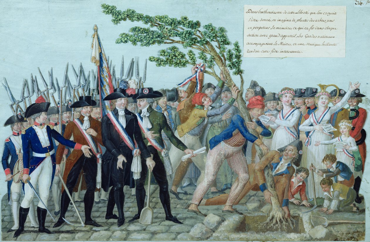 La Plantación de un Árbol de la Libertad, c.1789 de Lesueur Brothers