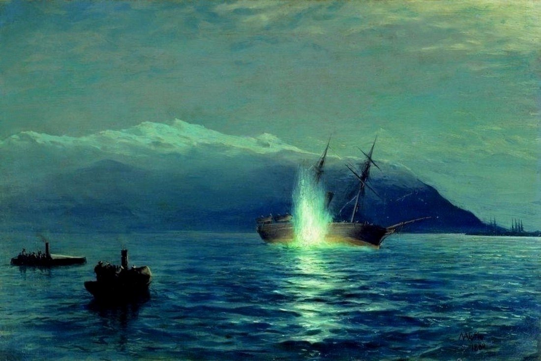 El hundimiento del vapor turco de Lev Feliksovich Lagorio