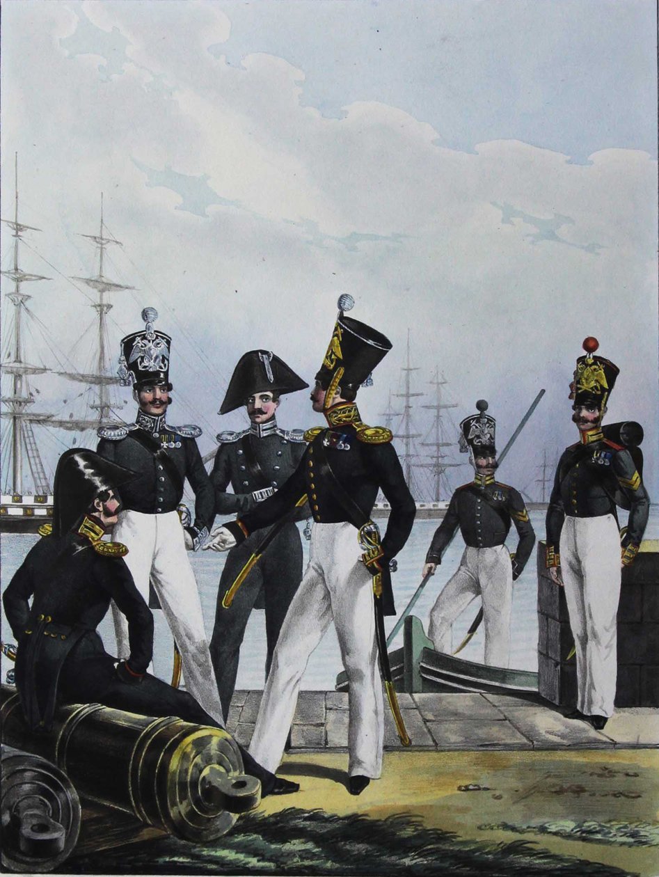 La Compañía de Artillería de Equipaje de la Guardia y la Compañía de Carga de la Guardia, 1829 de Lev Alexandrovich Belousov