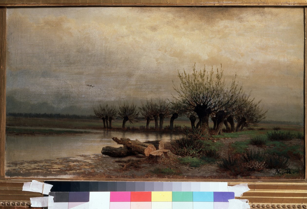 Primavera. Pintura de Lev Lyvovich Kamenev (1833-1886), óleo sobre lienzo de Lev Lyvovich Kamenev