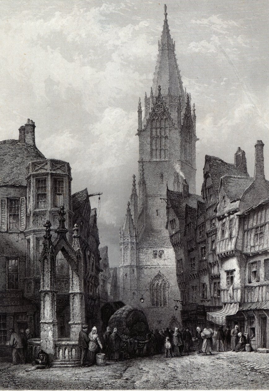 Reutlingen, grabado por J.J. Crew, impreso por Cassell und Company Ltd. de Lewis John Wood