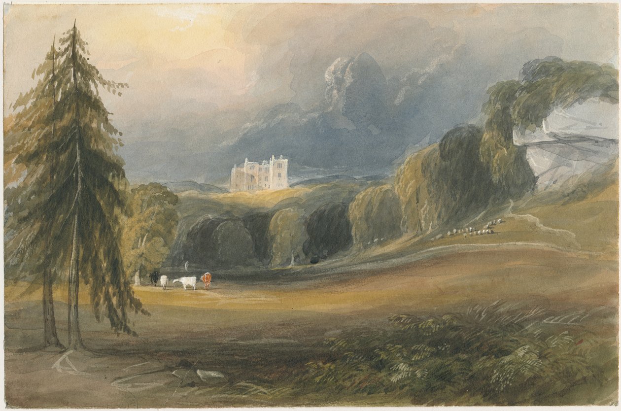 Wootton Lodge, c.1830-1840 de Lewis John Wood