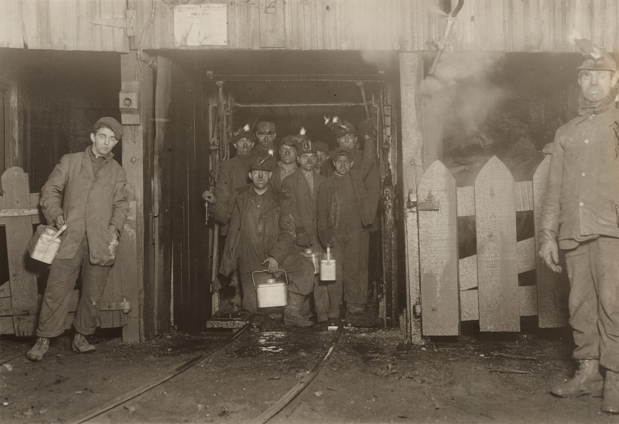 Al final del día, Pensilvania de Lewis Wickes Hine