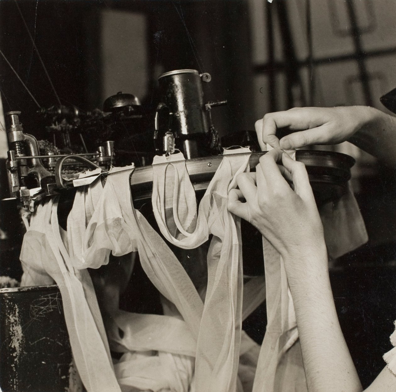 Trabajador de calcetería de Lewis Wickes Hine
