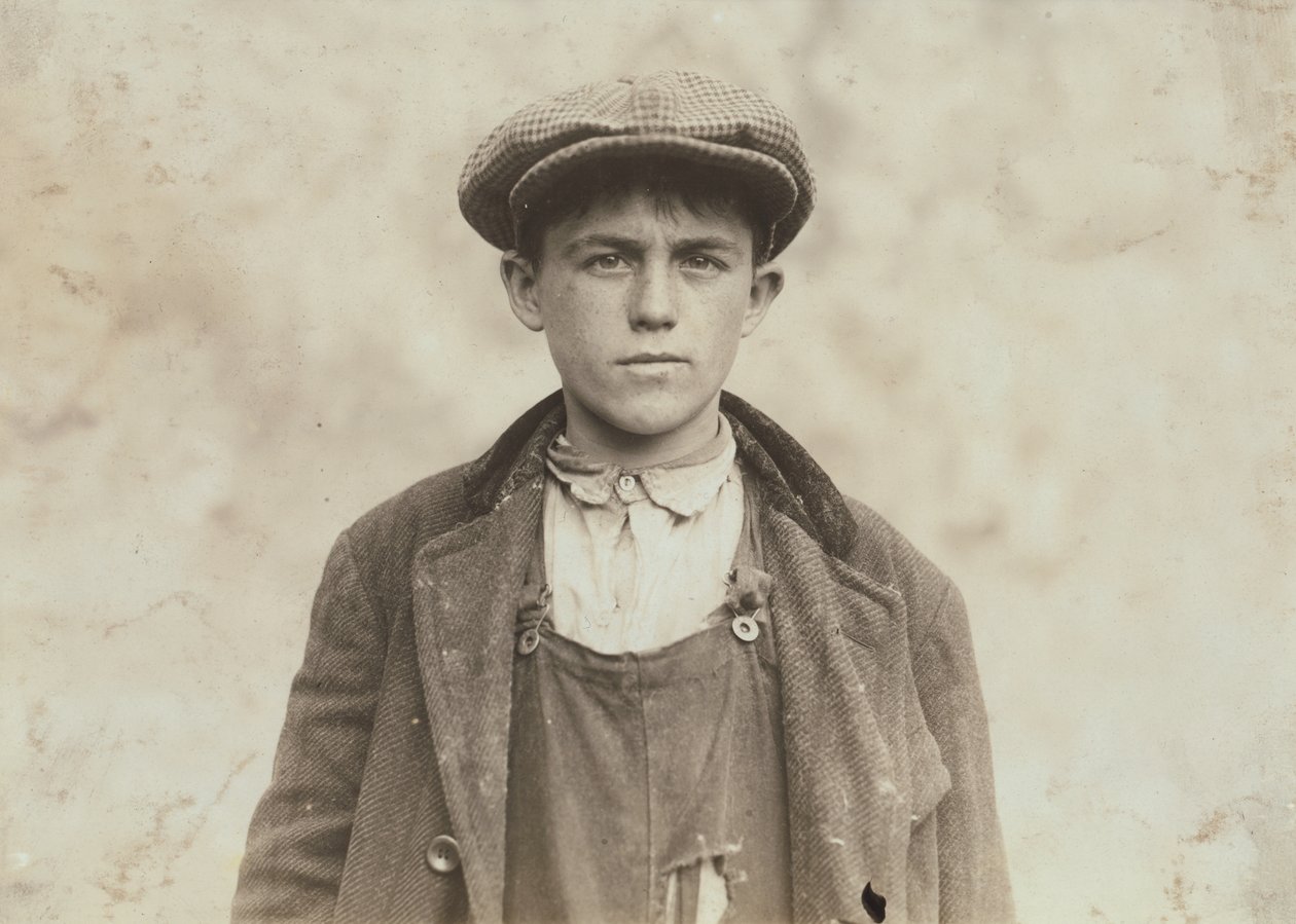 James Donovan - Barrendero irlandés en Fall River Iron Works de Lewis Wickes Hine