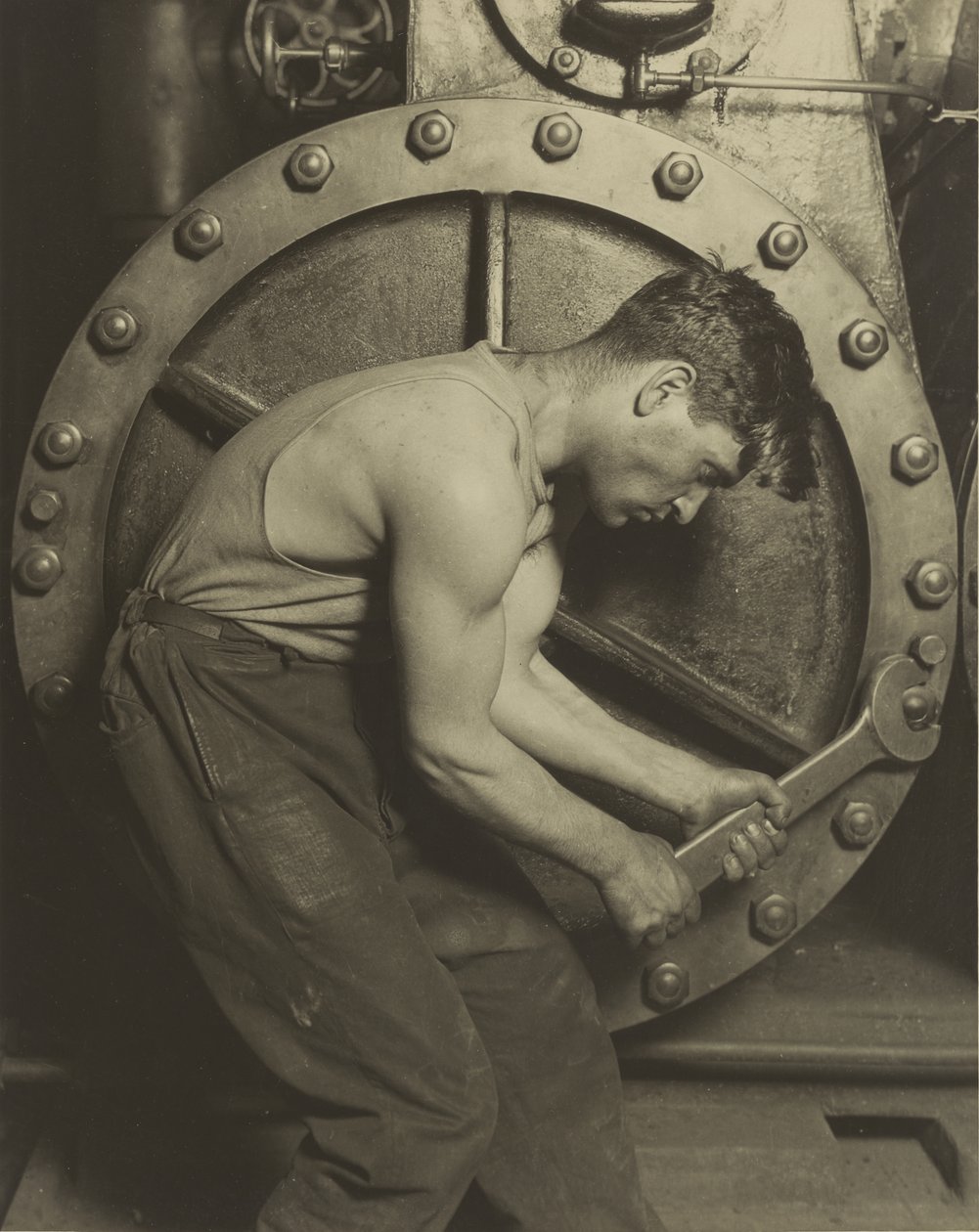 Mecánico y Bomba de Vapor, 1921 de Lewis Wickes Hine