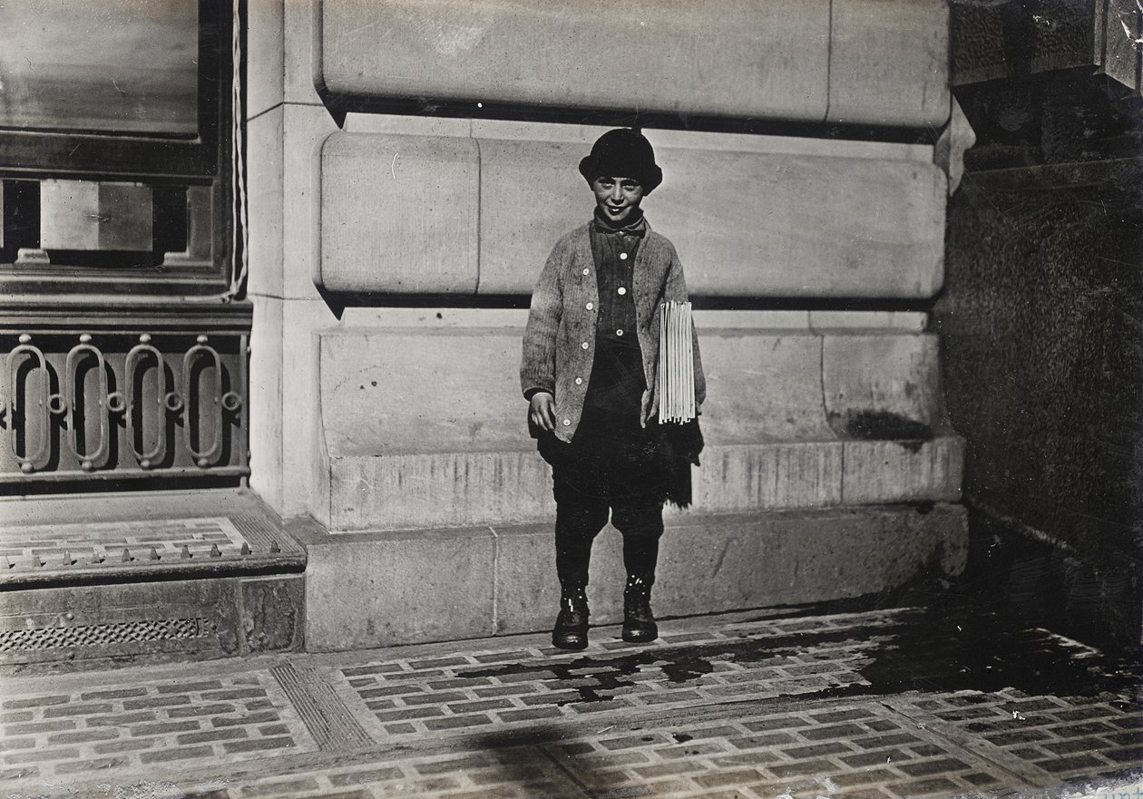 Vendedor de periódicos de Lewis Wickes Hine