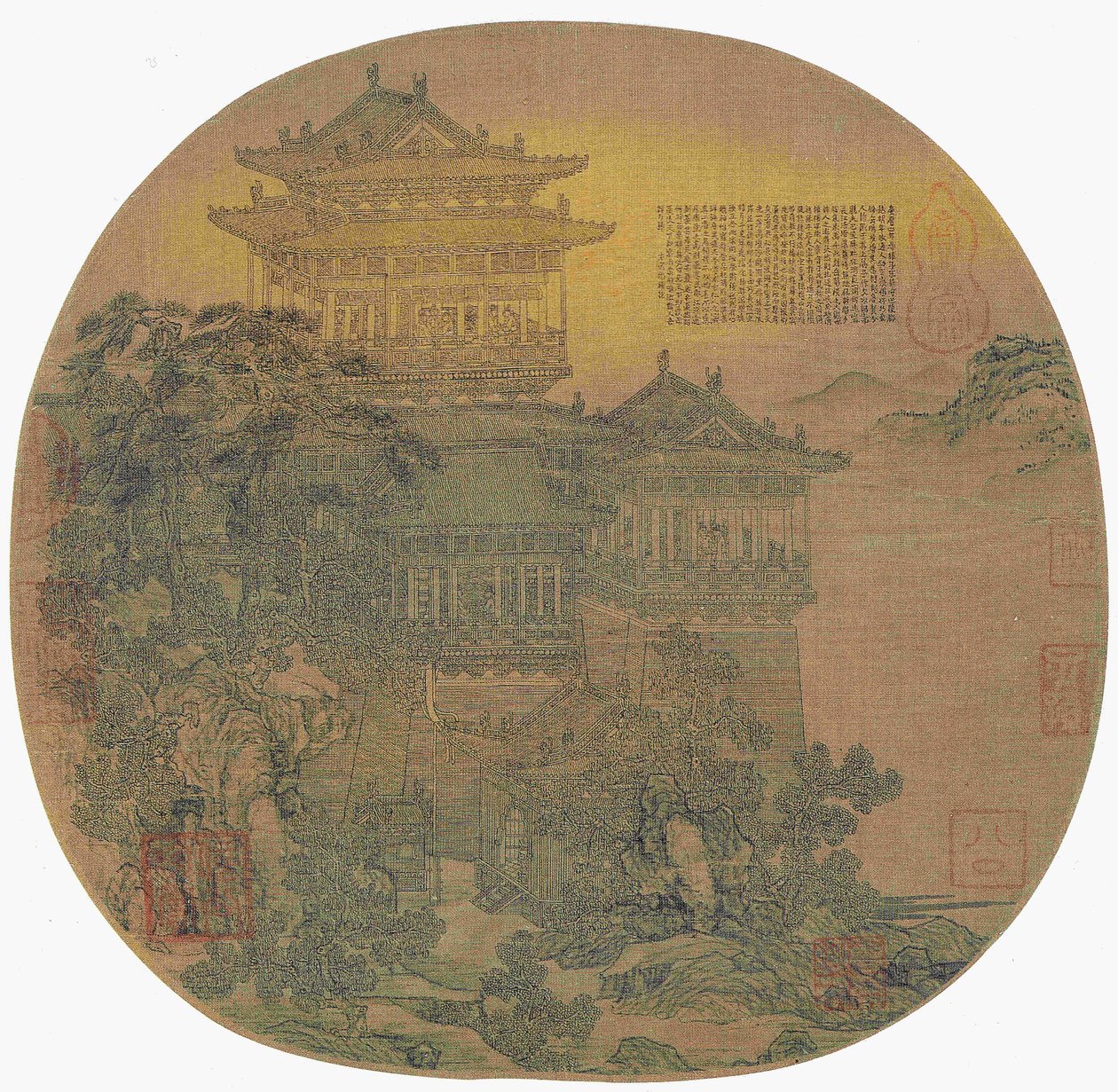El mirador de Yueyang de Li Sheng (fl. 908-925) de Li Sheng
