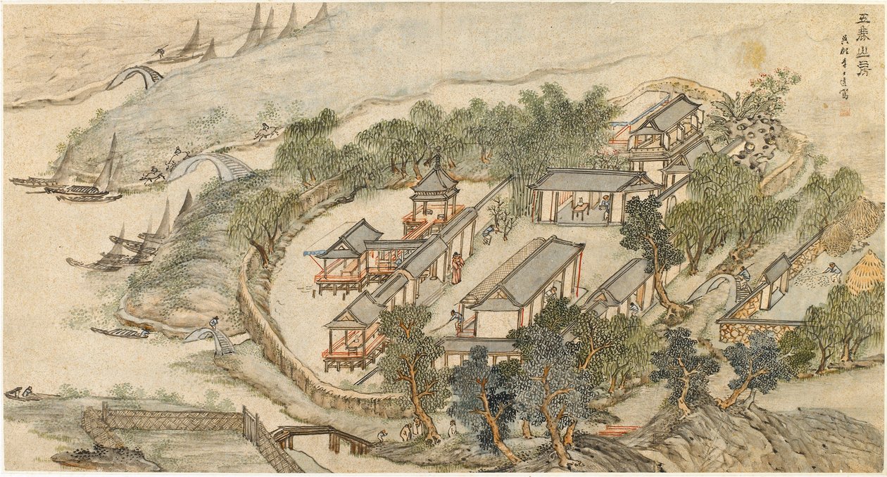 El Ermitaño de los Cinco Ciervos, principios del siglo XVII de Li Shida