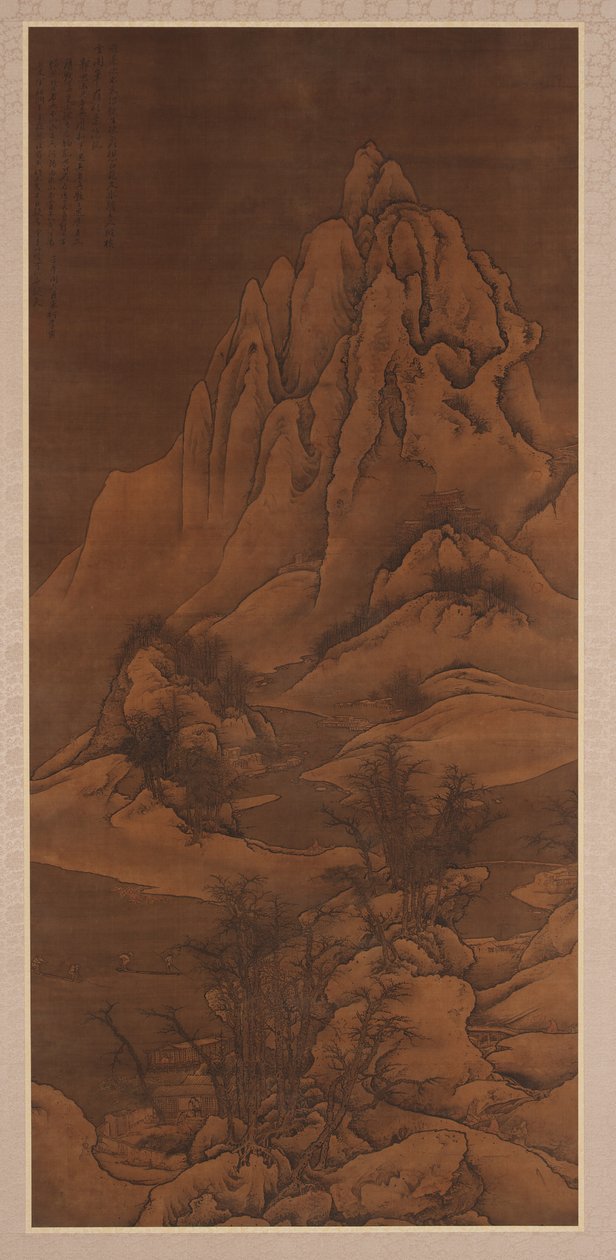 Paisaje nevado después de Guo Xi, dinastía Qing de Li Yin