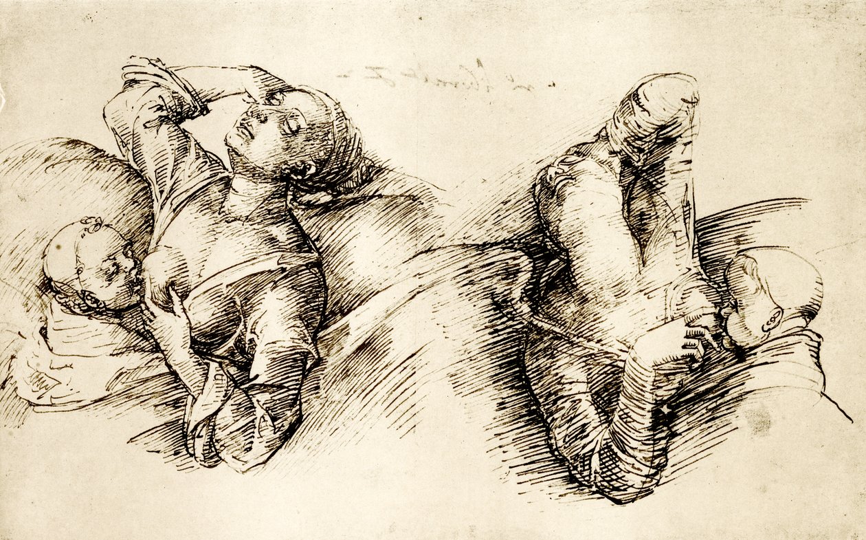 Estudios de una mujer durmiendo de Liberale da Verona
