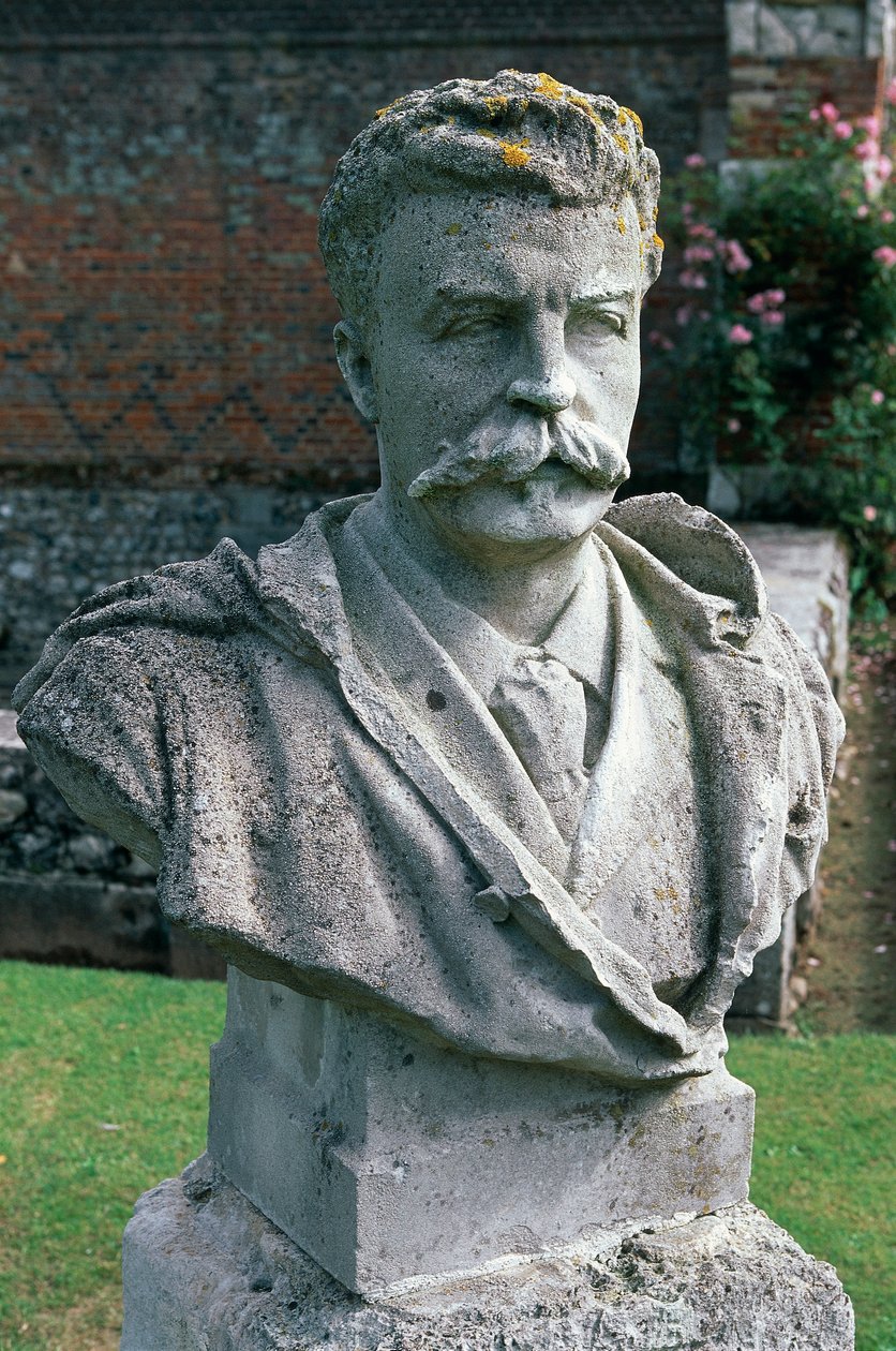 Busto de Guy De Maupassant, jardín del Castillo de Miromesnil, Francia, Alta Normandía de Unbekannt Unbekannt