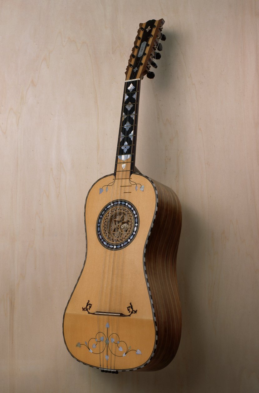 Chitarra battente (guitarra), instrumento musical construido en el taller del lutier Pasquale Scala en Praiano, Campania. Italia, siglo XX de Unbekannt Unbekannt