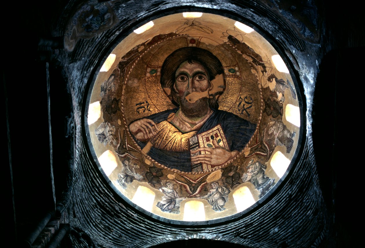 Cristo Pantocrátor, cúpula interior de la iglesia de Panagia Parigoritissa, Arta, Epiro, Grecia de Unbekannt Unbekannt